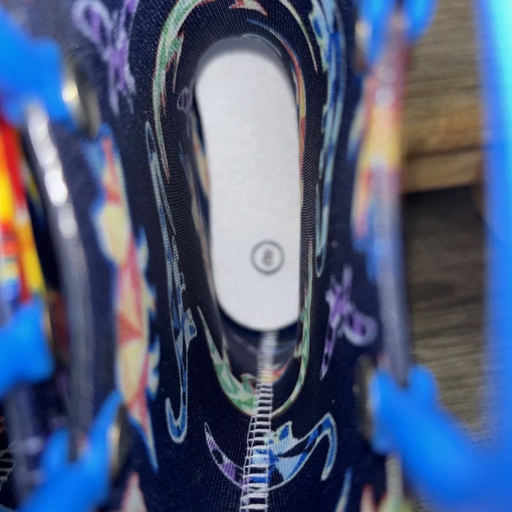 Zoogs Toddler Pull On Handle Rain Boots Dinosaur Print Blue Size 8